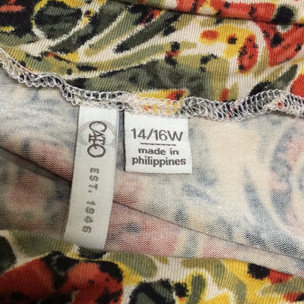 Cato Sleeveless Drape Neck Top - 14/16W - Picture 5 of 7